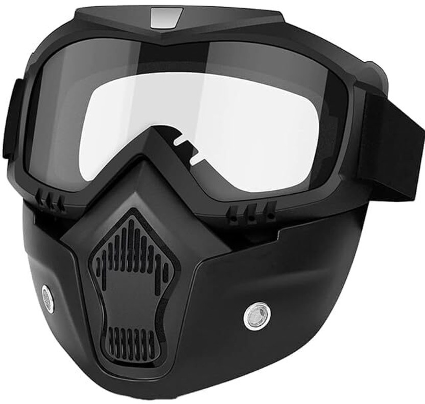 HBD Adult Eye Protect Bike Rider Full Face Mask Type Safety Goggles (Multicolor) Men and Women Face Dust Protect Goggles (1 Piece) Blowtorch, Laboratory, Power Tool, Welding, Wood-working  Safety Goggle(Free-size)