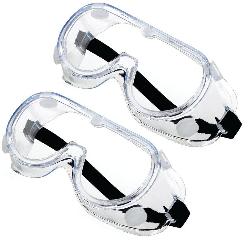 RanPra Wide-Vision Anti-Fog Industrial Safety Goggles ( Pack of 2) Laboratory, Power Tool, Wood-working  Safety Goggle(Free-size)