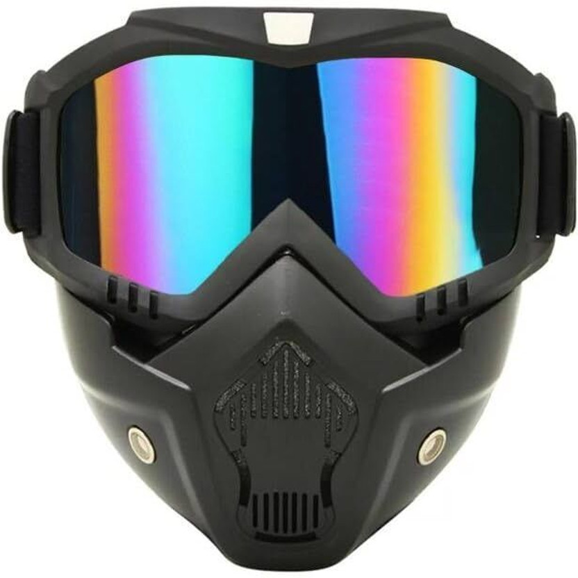 POSTURE Rainbow Bike Riding Face Mask Face Shield Motorcycle Goggles Rainbow Bike Riding Face Mask Face Shield Motorcycle Goggles Blowtorch Blowtorch, Wood-working  Safety Goggle(Free-size)