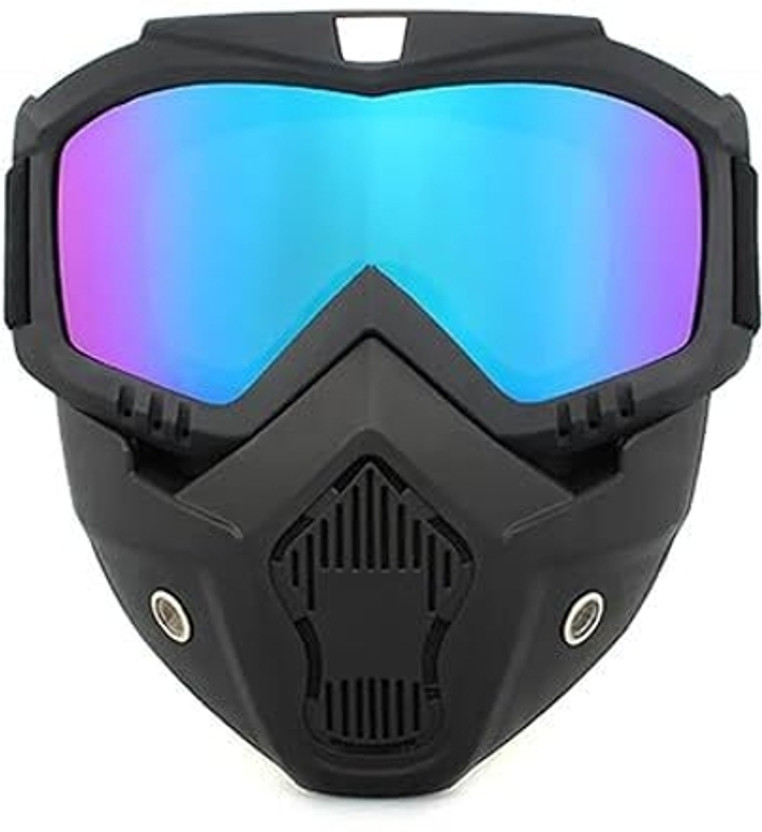 DebRifo 3 in 1 Bike Scoter Motorcycle Protective Mask Harley Style Protect Sunglasses Road Riding Blowtorch, Wood-working, Power Tool, Laboratory, Welding  Safety Goggle(Free-size)