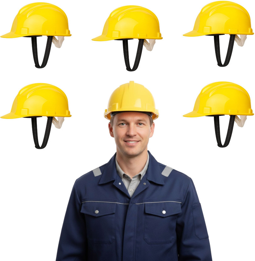 Truveli Truveli Construction Helmet GZ11 Head Protection For Outdoor Work Consturction site Safety Helmet Safety Cap(Size - FREE Size) - Flipkart Deal