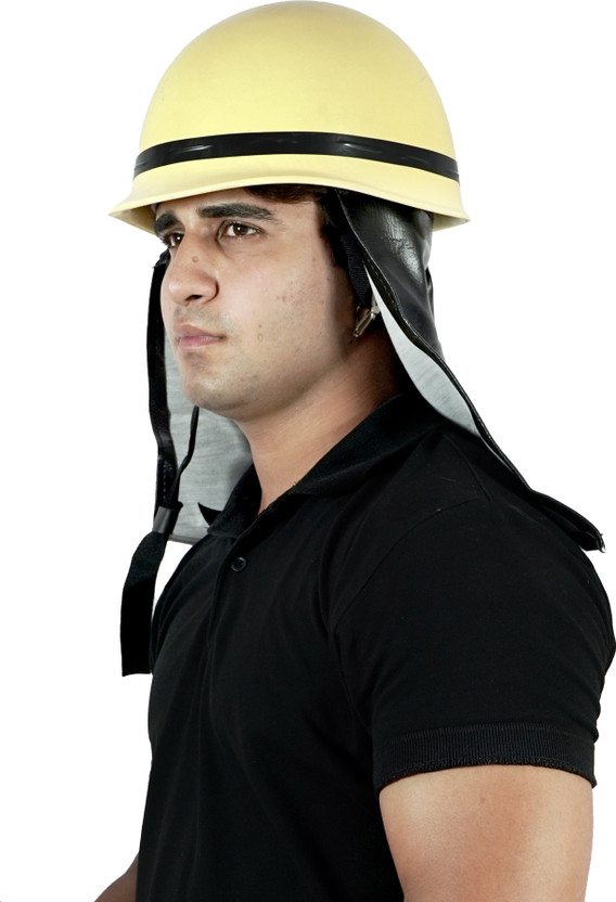 Concord Concord Fireman Helmet FRP Construction, Neck Flap for Added Protection, Adjustable Chinstrap Construction Helmet(Size - free) - Flipkart Deal