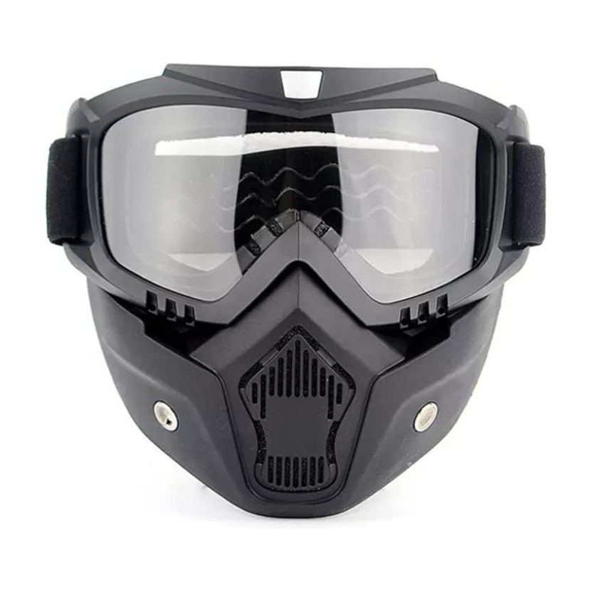Olsic ® Motorcycle White Goggle Mask Fun Face Mask Full Face Mask Windproof Goggle4 Mask Goggles Bike Off-Road Racing Glasses Blowtorch Safety Goggle Safety Visor(Size - Free-size)