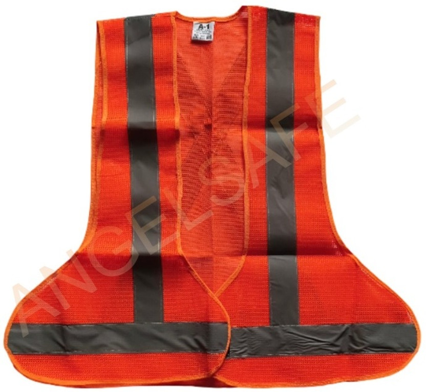 ANGELSAFE Reflective Safety Jacket 3 side open High Visibility for Construction Engineers Safety Jacket(Orange Side Patti)