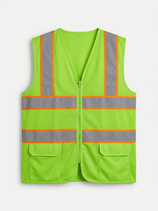 VIJAY VIJAY SAFETY EQUIPMENTS SAFETY -JKT-014 Safety Jacket(LEMON GREEN) - Flipkart Deal