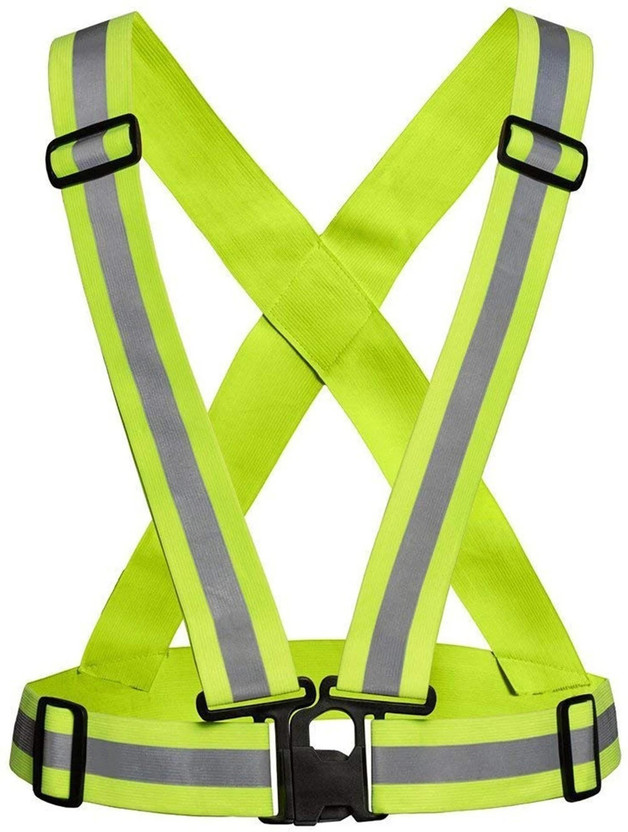 Lifekrafts Reflective Vest for Outdoor Sports Safety Jacket in Green colour Safety Jacket(Green)