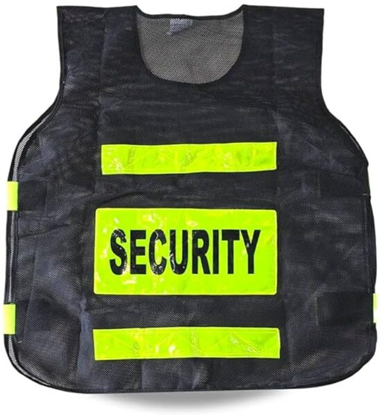 Themujtaba Themujtaba Security Reflective Vest,High Visibility Black with Neon Stripes, Safety Jacket(black) - Flipkart Deal