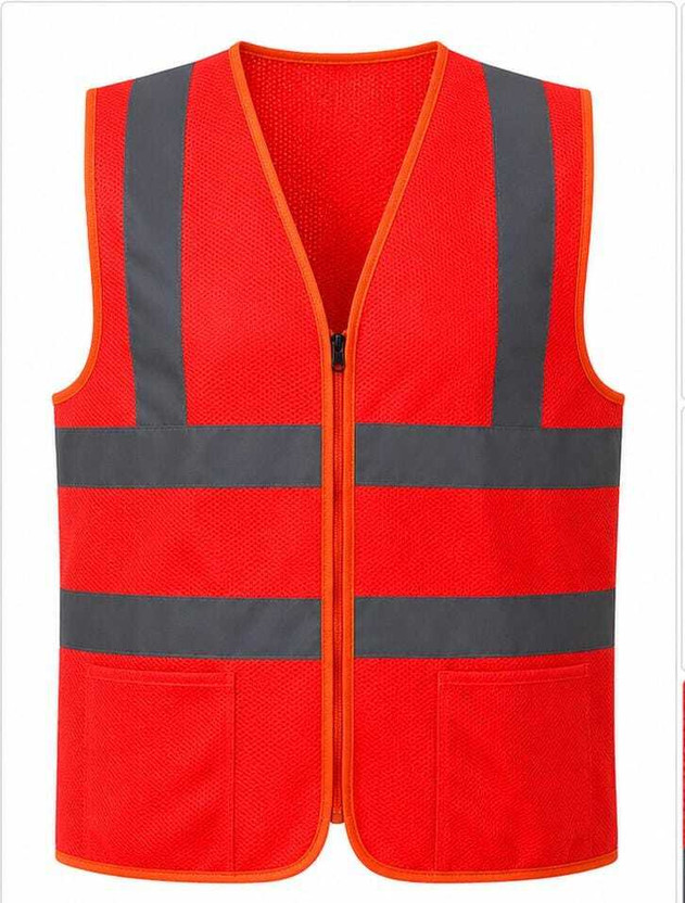 VIJAY SAFETY EQUIPMENTS VSE-ORANGE-01 Safety Jacket(ORNAGE)
