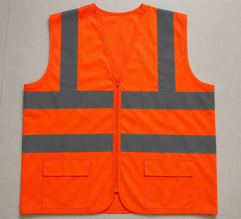 VIJAY SAFETY EQUIPMENTS SAFETY-JACKET-001 Safety Jacket(orange and neon green)