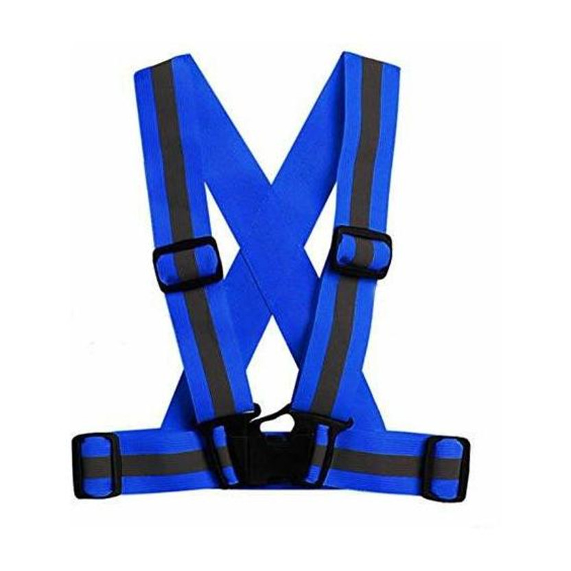 ANAIN Imported Safety Security Reflective Adjustable Vest Belt Gear Stripe Night Running Safety Jacket(BLUE)