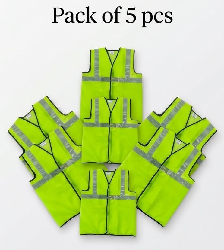 VIJAY SAFETY EQUIPMENTS Reflective jacket high visibility 360 net waistcoat for traffic Safety Jacket(green)