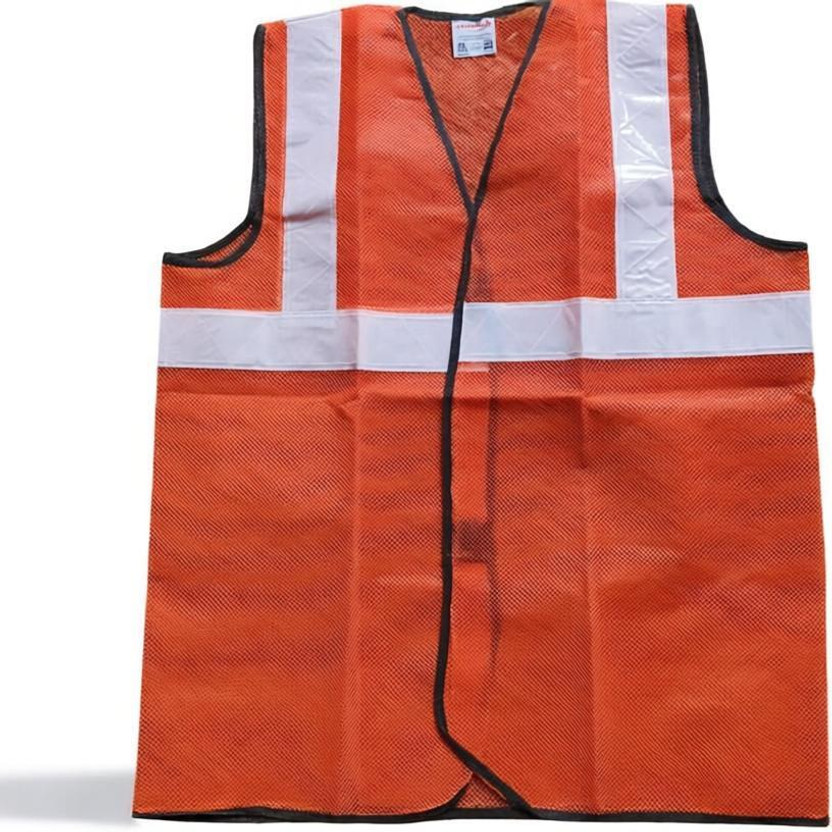 stonix safety jacket orange colour Safety Jacket(orange)