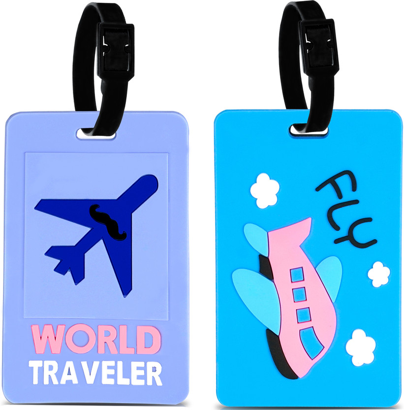 STORITE Identifier Name Address Label with Plastic Strap Travel ID Label Tags Luggage Tag(Multicolor)