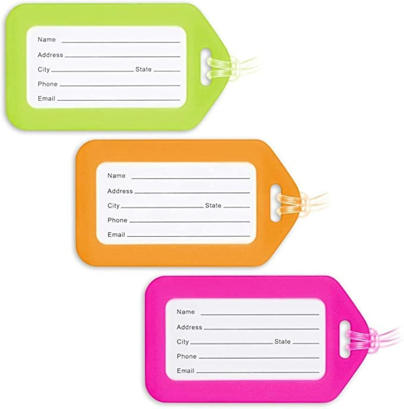 IMPRINT Luggage Tags,Bag Tags, Suitcase Tags for Traveling, Camping, Easy Identification Luggage Tag(Multicolor)