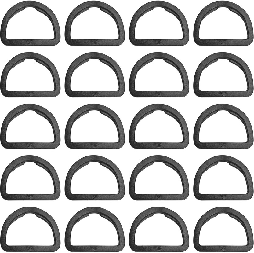 Aakriti D-Ring Quality Loop Buckle For Belt, Bag, Cloth, Dog Leash, Backpack Purse Craft Luggage Strap, Safety Lock(Black)