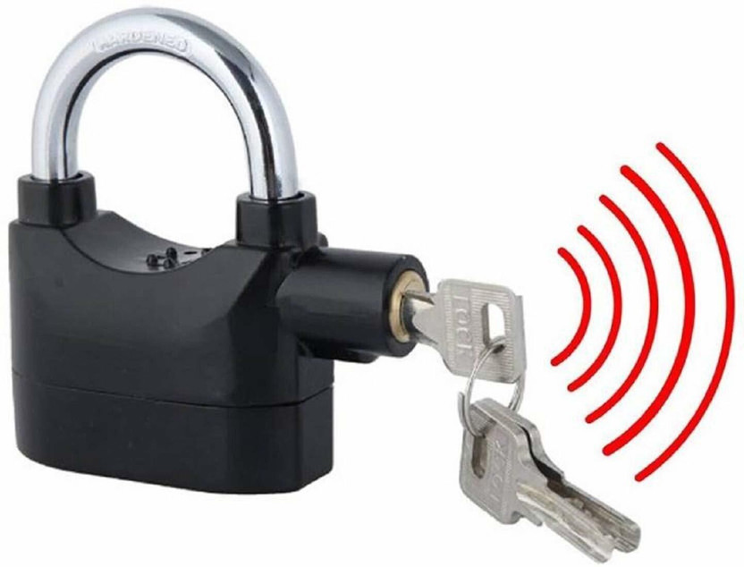 belaver Anti-Theft Motion Sensor Alarm Lock; New Security Pad Lock for Home Safety Lock(Black)