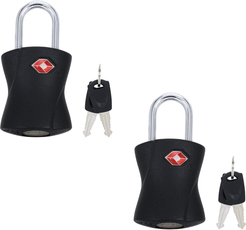 DOCOSS DOCOSS TSA METAL LOCK with Keys,Travelling Locks Padlock Safety Lock(Black) - Flipkart Deal