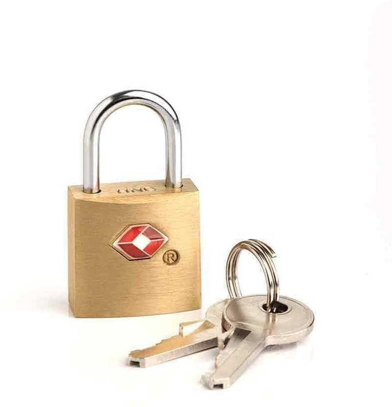 BEAUTYKINGDOM BEAUTYKINGDOM TSA Approved Brass Travel Padlock with 2 Keys – Durable Luggage Security Lock Safety Lock(Multicolor) - Flipkart Deal