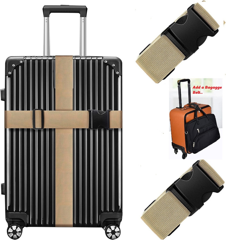 iCONY 2"X6.5FT PLUS 1 ADD A BAGGAGE BELT PRIMARY ACCESSORY FOR SUITCASE CLOSURE 3PACK Luggage Strap(Gold)