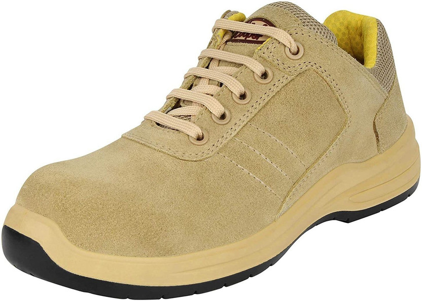 Allen Cooper Composite Toe Leather Safety Shoe(Beige, S1, Size 5)