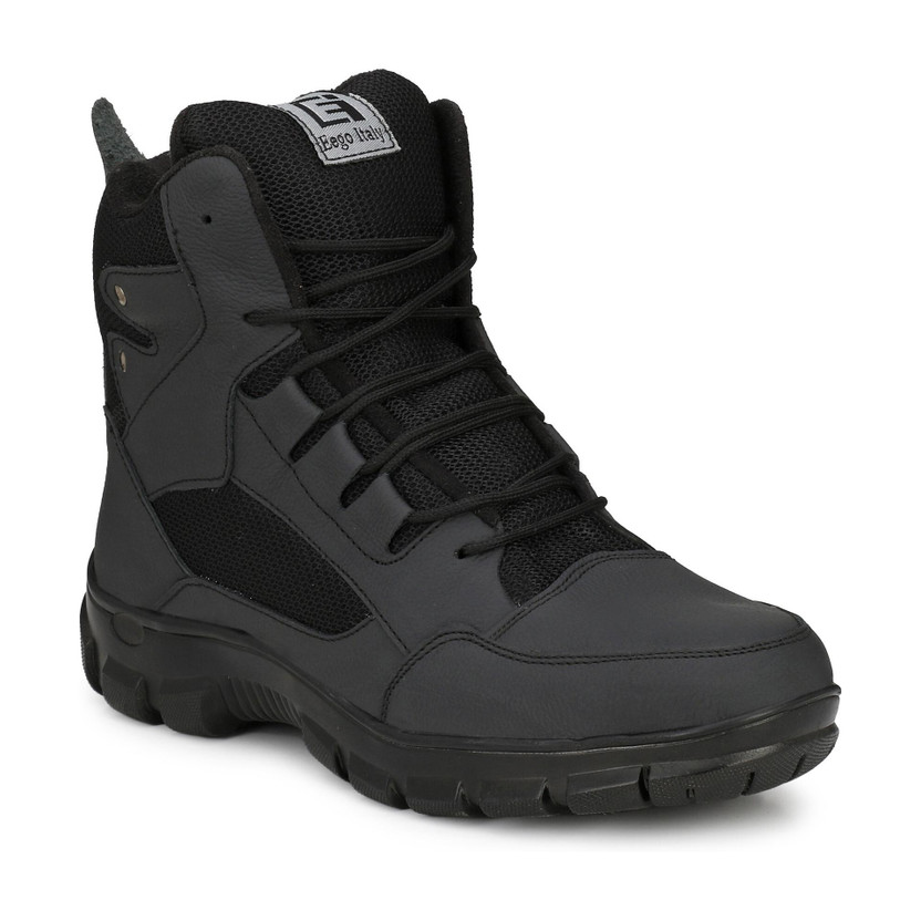 Eego Italy Steel Toe PVC Safety Shoe(Black, S1, Size 6)