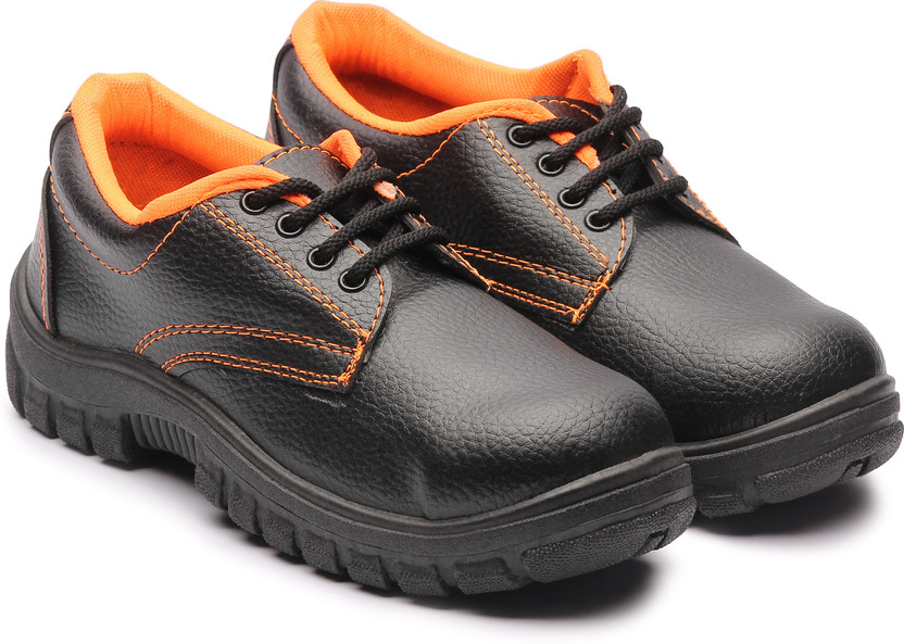 SLT HUB Fiber Toe Mesh Safety Shoe(Black, S1, Size 7)