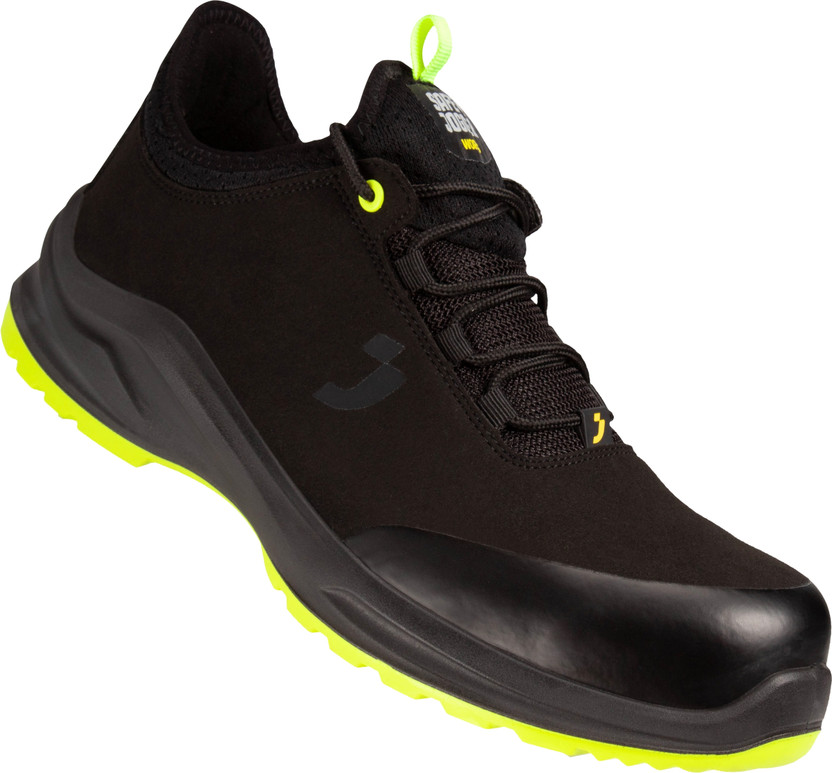 Safety Jogger Fiber Toe Fabric Safety Shoe(Black, S3, Size 10)