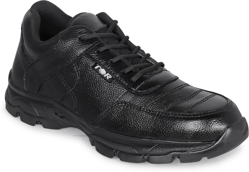 Tor Steel Toe Genuine Leather Safety Shoe(Black, S1, Size 8)