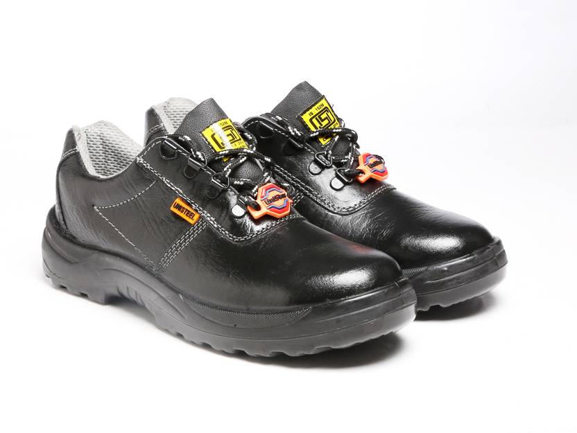 Unistar ANTA01Black_8 Steel Toe Grain Leather Safety Shoe Price in