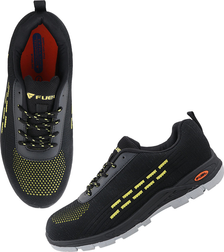 Fuel Steel Toe Fabric Safety Shoe(Black, S1, Size 8)