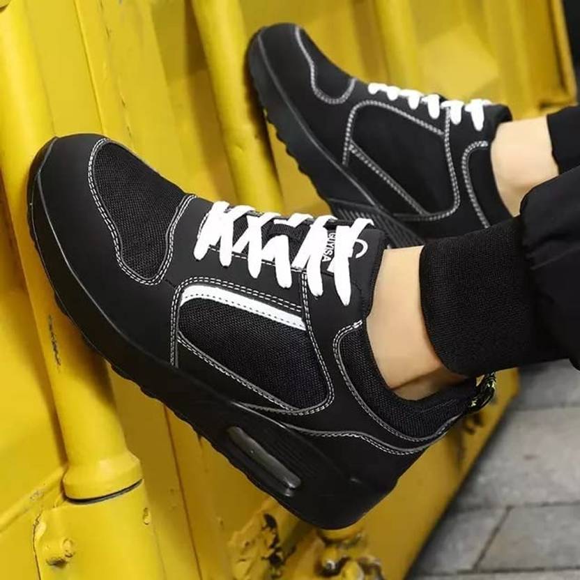 BERKINS Max Black cushioned Steel Toe Mesh, Synthetic Safety Shoe Price