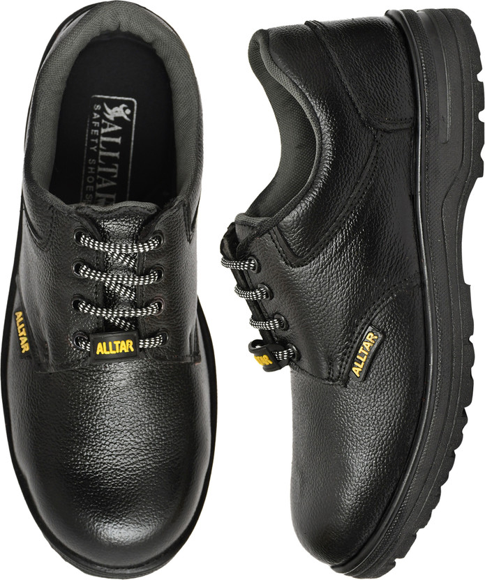 ALLTAR Steel Toe Genuine Leather Safety Shoe(Grey, S1, S1P, Size 9)