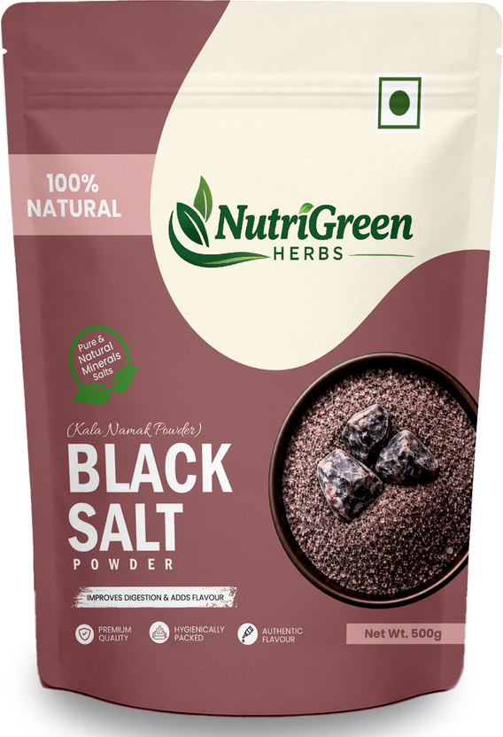 NutriGreen NutriGreen Herbs Pure Black Salt(Kala Namak) Himalayan Salt for Cooking & Digestion Support Black Salt(500 g) - Flipkart Deal