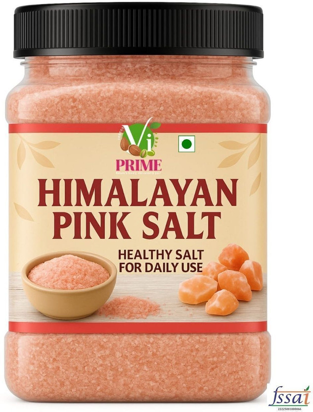 VI PRIME Premium Himalayan Pink Salt – Natural, Mineral-Rich Rock Salt for Daily Use Himalayan Pink Salt(500 g)
