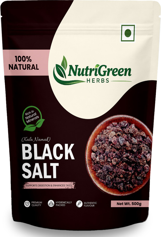 NutriGreen NutriGreen Herbs Pure Black Salt (Kala Namak) Himalayan Salt for Cooking & Digestion Support Black Salt(500 g) - Flipkart Deal