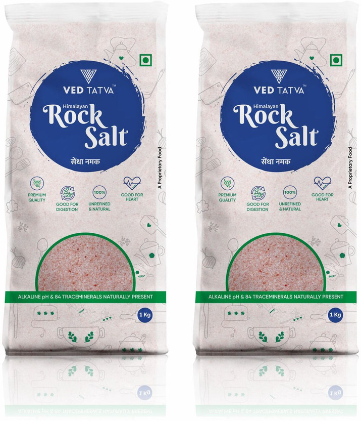 VED TATVA Himalayan rock salt (Sendha Namak) Pack of 2 Rock Salt(2000 g, Pack of 2)