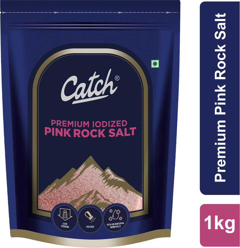 Catch Premium Iodized Pink Rock Salt(1 kg)
