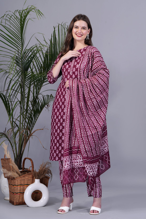 Dinaya Women Kurta Pant Dupatta Set