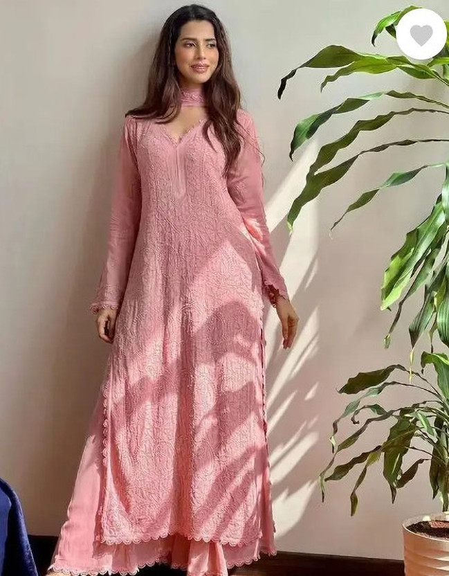 TRIVORA Embroidered Kurta, Trouser/Pant & Dupatta Set