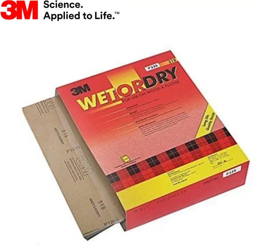 3M 518 Emery Sandpaper(320 Pack of 250)
