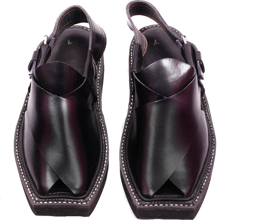 Buy PESHAWARI CHAPPAL Men Black Sandals Online at Best Price