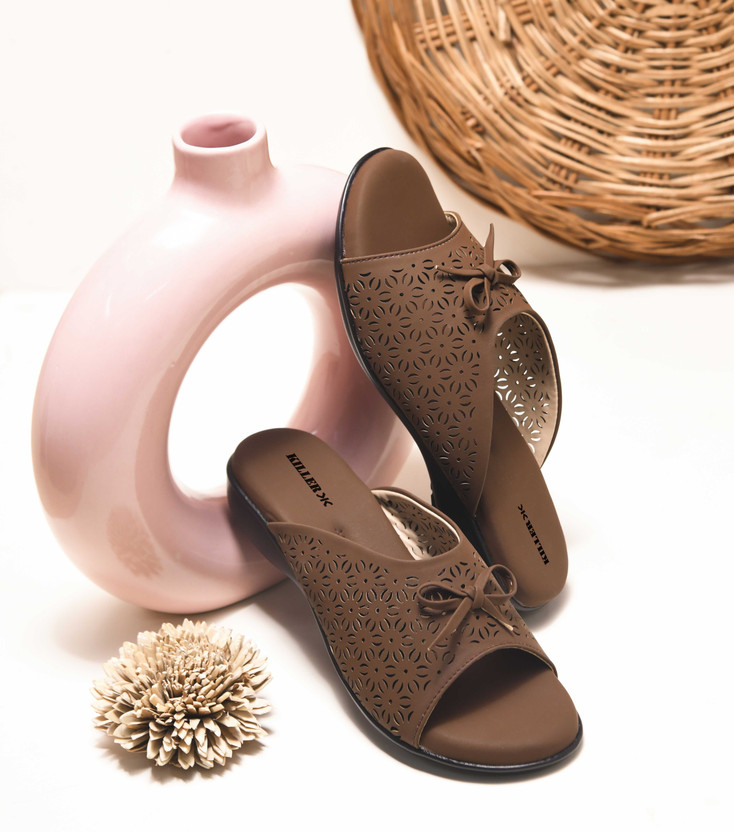 KILLER Women Flats(Brown , 8)