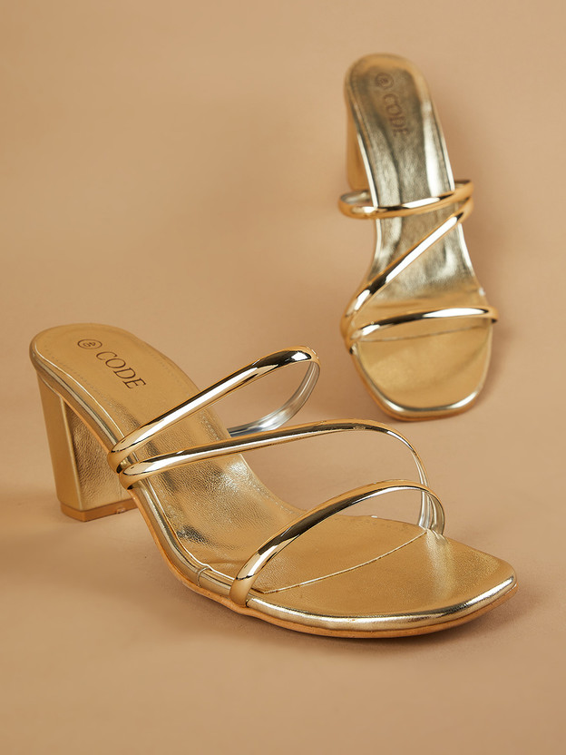 CODE by Lifestyle Women Sandals(Gold , 5)