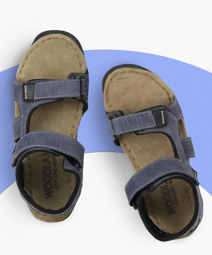 WOODLAND Men Green, Navy Sports Sandals 