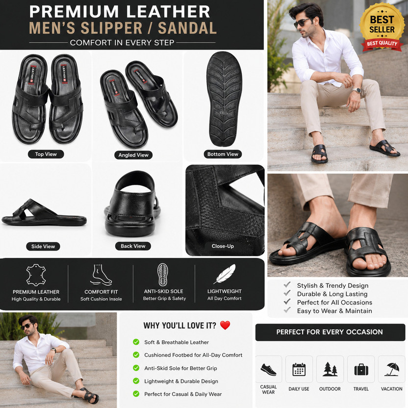 STYLE BUY STYLE Men Flats(Black , 11)