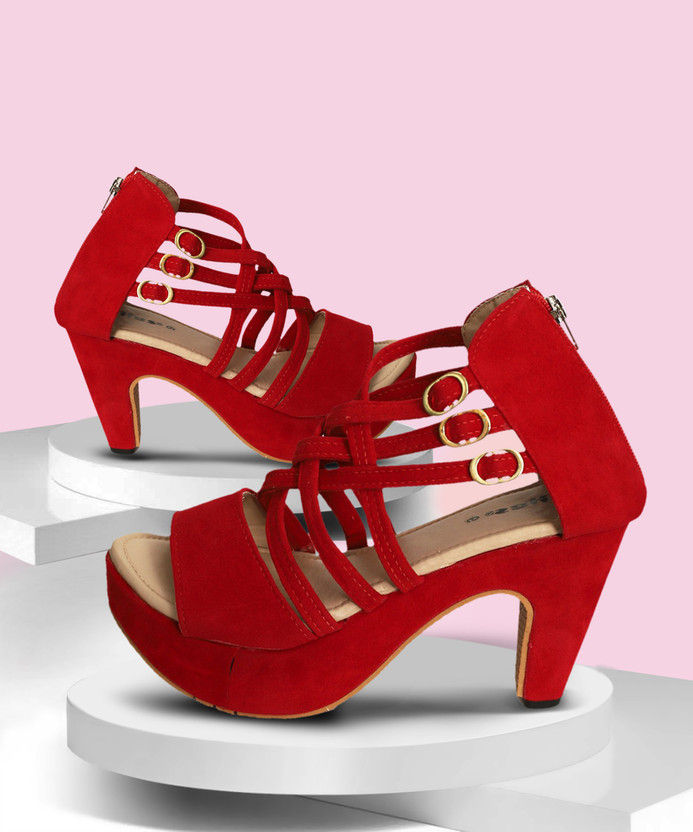 Red heels flipkart Clearance