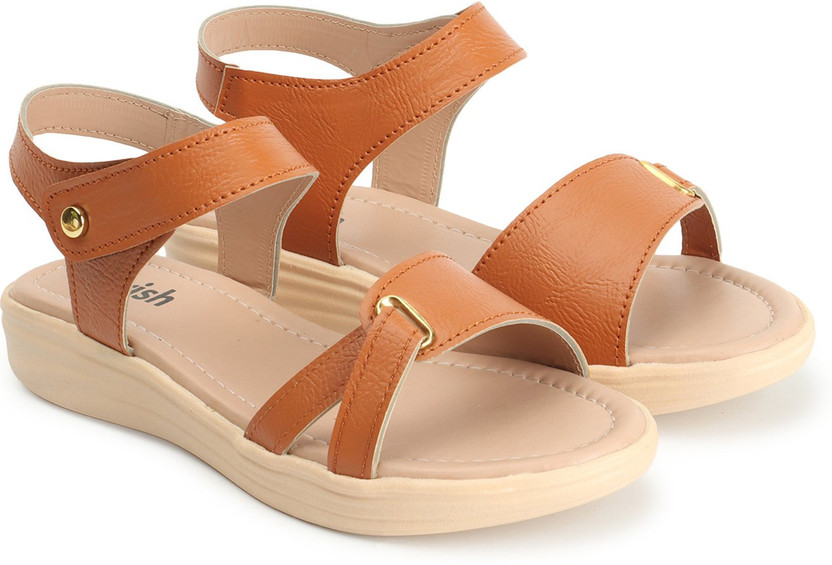 aurish Women Flats(Tan , 6)