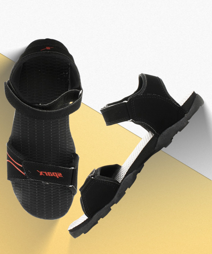 Sparx SS-703 Men Black Sports Sandals 