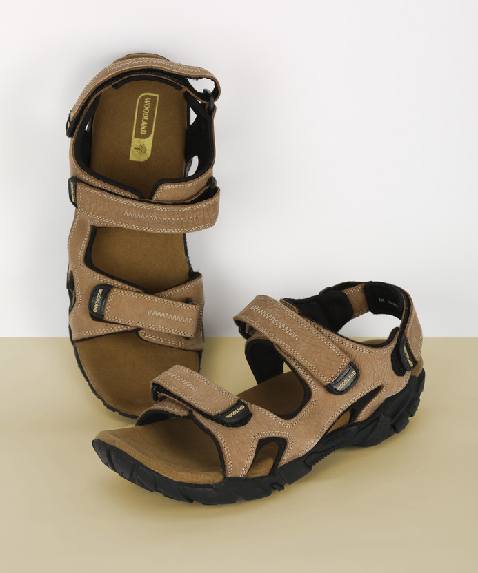 WOODLAND Men Khaki Sports Sandals - Buy 