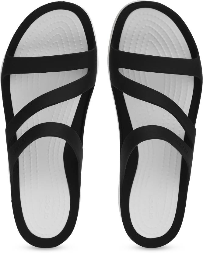CROCS Swiftwater Sandal W Women Black Flats - Buy CROCS Swiftwater Sandal W  Women Black Flats Online at Best Price - Shop Online for Footwears in India  